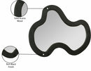 417Black-38M Oblique Acacia Wood Frame Mirror