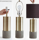 L243164 TABLE LAMP GRAY/BRASS FINISH
