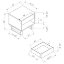 705697 ATCHISON 1-DRAWER RECTANGULAR END TABLE WHITE HIGH GLOSS