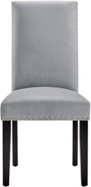 D135C-GRY GRAY VELVET DINING CHAIR