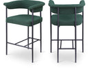 412Green-C Malin Boucle Fabric Upholstered Counter Stool