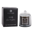 5" 6oz Noir Oud & Tobacco Glass Cloche Candle Décor Ev80586-01