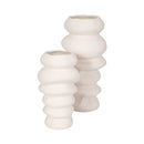 16x7 Hand Scribed Cairn Vase Vase White 21422-02