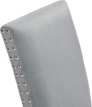 D135C-GRY GRAY VELVET DINING CHAIR