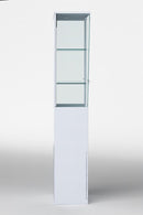 Triangular Design Curio w/ Shelves, Drawers & LED Lights 6625-CUR