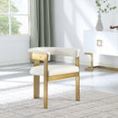 831 Cream-C Romeo Vegan Leather Dining Chair