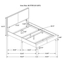 Coaster 300761Q Furniture Dorian Upholstered Queen Panel Bed