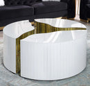 LUXE 3 PIECE WHITE COFFEE TABLE