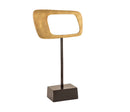 13767-02 21.75” ALUMINUM RHOMBUS ON STAND GOLD KD ACCENTS