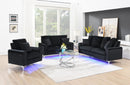 U480-2PC Black Sofa And Loveseat