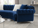 U290 NAVY VELVET 4 PIECE SECTIONAL