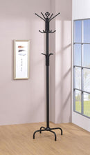 Coaster Furniture Collier 2019 12 Hook Freestanding Coat Rack Hat Hanger - Black