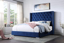 B580-Q BLUE VELVET QUEEN BED