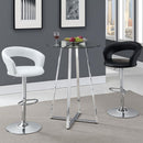 100026 Zanella Glass Top Bar Table Chrome