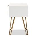 BRA-003-White/Gold ET End Table