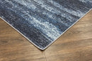 Vintage Style Soft Polyester-ELT246BLU Blue 5x7 Rug