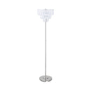 Anya Metal Base Floor Lamp Chrome And Crystal 920067