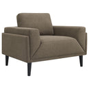 Rilynn Upholstered Track Arms Chair Brown 509523