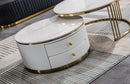 CT008 WHITE 2 PIECE SET COFFEE TABLE