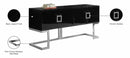 307 Beth Lacquer Finish And Stainless Steel Base Buffet / Console Table