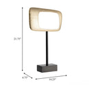 13767-02 21.75” ALUMINUM RHOMBUS ON STAND GOLD KD ACCENTS