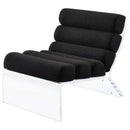Serreta Boucle Upholstered Armless Accent Chair With Clear Acrylic Frame Black 903162