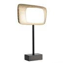 13767-02 21.75” ALUMINUM RHOMBUS ON STAND GOLD KD ACCENTS