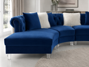 U290 NAVY VELVET 4 PIECE SECTIONAL