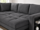 U275 GREY 3PC SECTIONAL W/USB