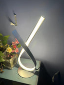 728 Modern Twist Silver Lamp