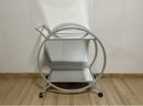 2 TIER SERVING BAR CART SILVER Bar Unit 695