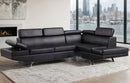 Moderno-Black 2PC SECTIONAL