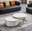 CT008 WHITE 2 PIECE SET COFFEE TABLE