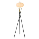 920089 LAYTON WHITE ORB SHADE TRIPOD FLOOR LAMP BLACK