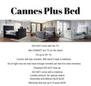 Luxe Cannes Plus Cream Queen TV  Bed