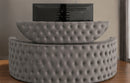 Patron Queen Bed W/TV FOOTBOARD GRAY BED