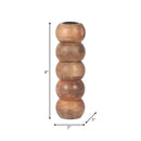 Wood,8"Ribbed Votive Holder, Natural CANDLE HOLDER 18516-02