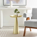 EEI-6608-BRA Round Side Table In Brass
