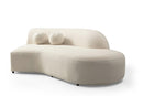 Cloe Ivory Boucle Curved RAF Sectional