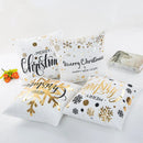 MERRY CHRISTMAS 18x18 PILLOW COVER- BLACK/SILVER/GOLD