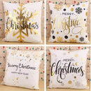 MERRY CHRISTMAS 18x18 PILLOW COVER- BLACK/SILVER/GOLD