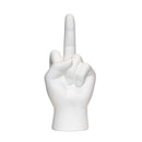 WHITE MIDDLE FINGER TABLETOP 9” DECOR