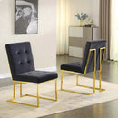 DCK69GB Black Velvet Dining Chair w/ Gold Base