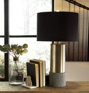 L243164 TABLE LAMP GRAY/BRASS FINISH