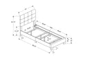 920Black Velvet Twin Platform Bed