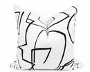 LUXE ART 22" x 22" PILLOW COVER - WHITE & BLACK
