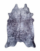 Metallic Vegan Hide Grey Rugs