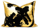 LUXE SLEEK 22" x 22" PILLOW COVER - GREY & GOLD