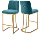 BC05GBU Blue Bar Chair w/ Gold Base 2/box