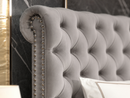 Patron Queen Bed W/TV FOOTBOARD GRAY BED
